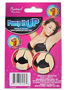 (Pump It Up Inflatable Bra Pad Inserts, Suitable to any size bra)وسادة نفخ الصدر، مناسبة لأي حجم