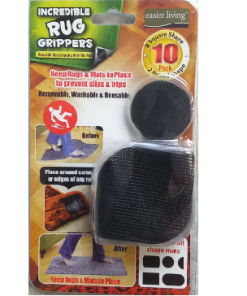 (Easier Living Incredible Rug Grippers, 10 Piece Pack) لاصق السجاد القوي 10 الطقم