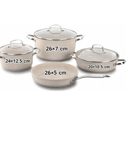 طقم قدور تركي جرانيت 7 قطع Korkmaz Cookware Set 7 Pcs