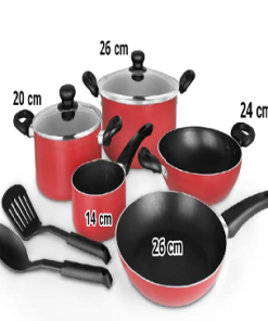 قدور تيفال هندية 9 قطع Pigeon Culinary Delights Cookware Set 9 Pcs