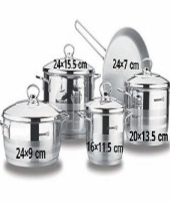 طقم قدور تركي 9 قطع Korkmaz Astra Extra 9 Pcs Cookware Set